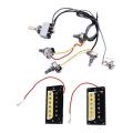 Practical Product 2pcs Zebra Faced Humbucker Double Coil Pickups Electric Guitar & 1pcs Guitar Wiring Harness Prewired 2 Volumes 2 Tones 4-500K Pots For LP Guitar. 