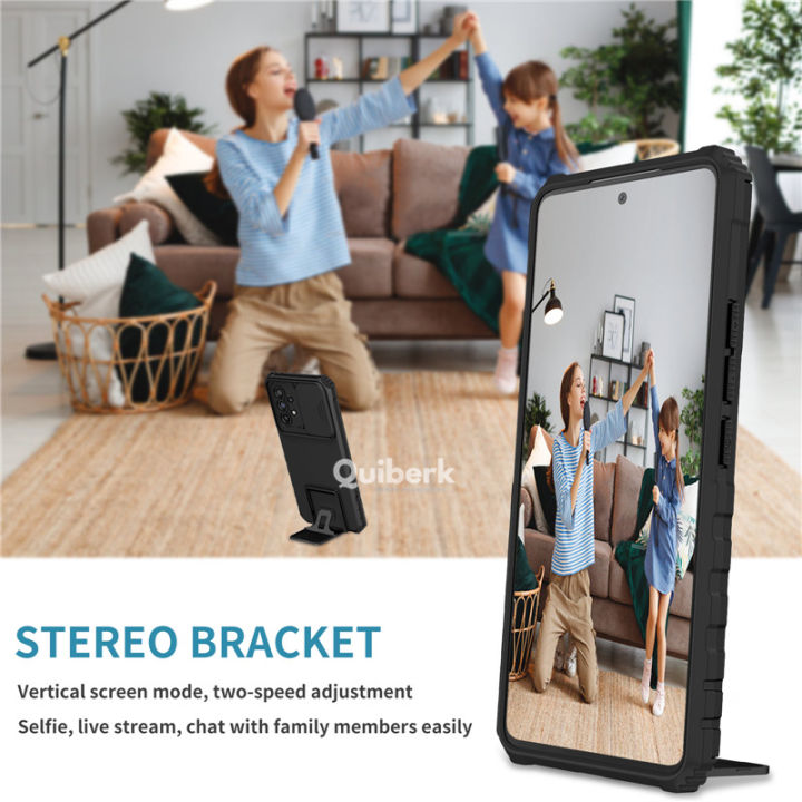 Quiberk%20for%20Samsung%20Galaxy%20A52/a52s%205G%20vocabulary%20case%20slide%20camera%20cover%20leg%20hard%20shockproof%20armor%20back%20casing%20-%20Image%208