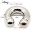 Alisouy 1pc Big Large Size Captive Bead Nose Ring Ear Plug Expander Guauge Male Genital BCR Hoop Earring Piercing Body Jewelry.