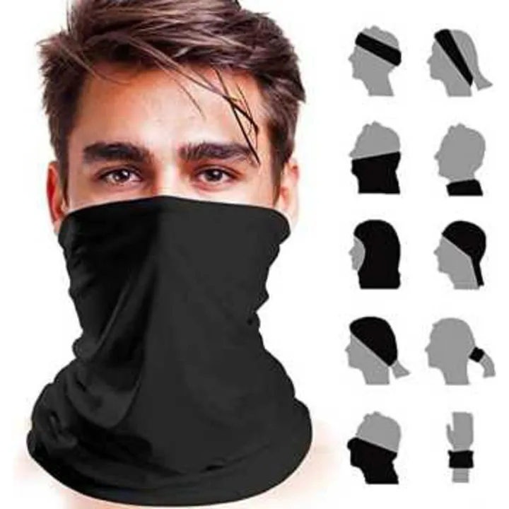 Black Bike Face Bandana for Men & Women