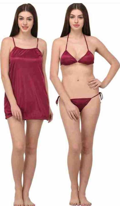 Tree%20Part%20Satin%20Solid%20Women%20Nighty%20Set%20-%20Stylish%20Night%20Dress%20for%20Women%20-%20Perfect%20for%20All%20Seasons%20-%20Image%202