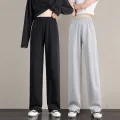 Women's pants female streetwear joggers oversize high waisted Korean style Fashion wide leg sweatpants baggy. 