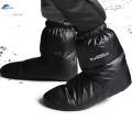 White Duck Down Booties Waterproof Warm Socks Slippers Anti-slip Ultralight Boots Black 28cm.