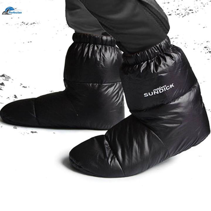 White%20Duck%20Down%20Booties%20Waterproof%20Warm%20Socks%20Slippers%20Anti-slip%20Ultralight%20Boots%20Black%2028cm%20-%20Image%205
