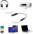 Adapter,6.35mm Stereo Jack to 3.5mm TRRS Male Audio Cable for Amplifiers, Guitars, Pianos, Home Theater Equipment.