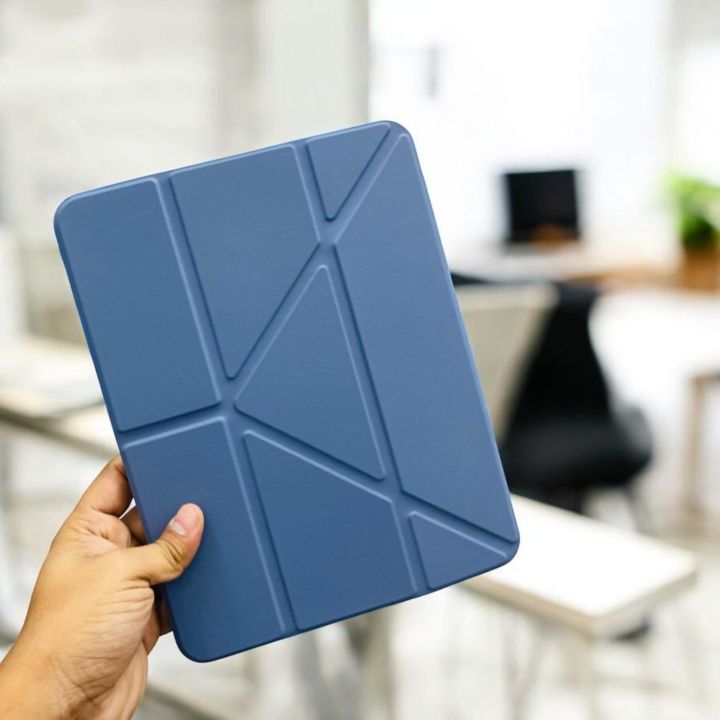 Kenke%20for%20iPad%2011/10th%20Gen%20Case%20with%20Pencil%20Holder%2011/10.9%20inch%202025%20A16/2022,%20Soft%20TPU%20Back%20Shell%20Hybrid%20Slim%20Trifold%20Stand%20Protective%20Cover%20Support%20Touch%20ID%20Auto%20Wake/Sleep%20-%20Image%204