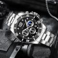 CUENA Men's Watch Top Brand Luxury Stainless Steel Casual Quartz Watch Men's Sports Waterproof Clock. 