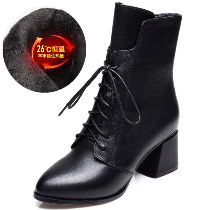 New%202024%20Women's%20Thick%20Heel%20Warm%20Summer%20Single%20Boots%20Fashion%20Autumn%20Versatile%20Mid-Calf%20Boots%20British%20Style%20High%20Heel%20Martin%20Boots%20-%20Image%209