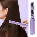 1Pc/2Pcs Hair Straightener Curler Comb 2-in-1 Wet Dry Straightening Comb 180-160-150 Degree Celsius Adjustable Heat Styling Tool.