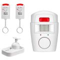 2 Remote Controller Wireless Home Security PIR Alert Infrared Sensor Alarm system Anti-theft Motion Detector Alarm 105DB Sire.