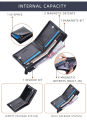 High Quality Carrken New Fashion Retro PU Leather Short Wallet Men 3 Fold Card Holder Multi-card Coin Purse.