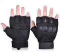 Motorcycle Gloves Half Finger Black (Size -L) - Hand Gloves For Bike. 