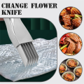 Slicing Knife, Stainless Steel Scallion Knife, Kitchen Vegetable Knife, Household Multi-Function Food Slicer Gadget. 