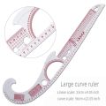 Empire sewing ruler and French curve, used for pattern making drafting, transparent plastic fashion designer ruler pieces assemb. 