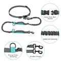 Cute #Lake Blue Direct pet supplies multi-function running reflective pull dog leash double elastic dog leash traction. 