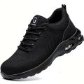 【selevn roind】 Air Cushion Working Shoes For Men Anti-Smashing Steel Toe Puncture Proof Construction Safety Shoes Sneakers Male Footwear. 