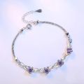 Authentic S925 Sterling Silver Crystal Vintage Plum Blossom Flower Bracelet Bangle For Women Girl Lady Wedding Birthday Gift.