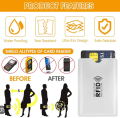 Anti RFID Card Holders, NFC Reader Lock ID Bank Card Holders, Case Protection Metal Credit Card Case - 2pcs. 