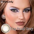 New Freshlady Fog Pearl Gray Color Contact Lens With Regular Kit Box For Men and Women/Unisex. Freshlady Fog Pearl Series. #fog.gray. 