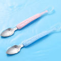 1Pc Double Head Baby Feeding Spoon Scraping Pure Spoon Baby Fruit Scraper. 