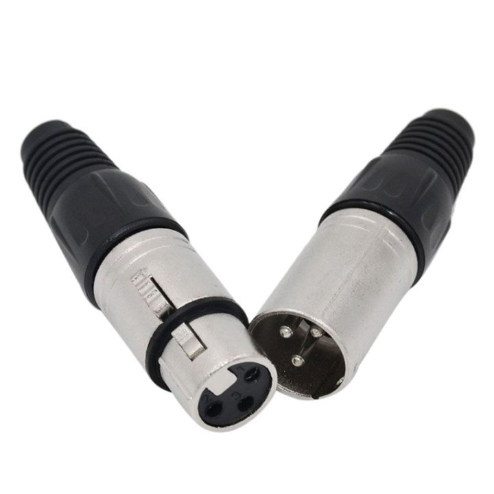 20Pcs%203%20Pin%20XLR%20Solder%20Type%20Connector%205%20Male%20+%205%20Female%20Plug%20Cable%20Connector%20Microphone%20Audio%20Socket%20-%20Image%205