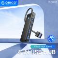 ORICO PAPW4A 4 Port USB 3.0 HUB 5Gbps USB Splitter for Laptop Multi USB Port Expander Black. 