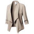 NEW Oversize Office Ladies Notched Collar Women Blazer Solid Autumn Jacket Pleated Sleeve Casual Female Suits Coat 10 Colors. 