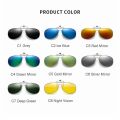Polarized Sunglasses Lens clip on glasses Night Vision Yellow Aviation Metail Frame Women Men Sun Glasses with Clips Unise-x Clip. 