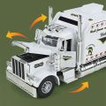 New 1/24 Alloy Trailer Truck Head Car Model Diecast Metal Container Truck Engineering Transport Vehicles Car Model Kids Toy Gift.