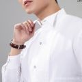 Dress Men's Long Men's Shirt Men's Bow Tie Wedding Shirt Dance Chorus Shirt Best Man White Performance Sleeve Table -︰.