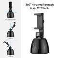 Smartphone 360° Smart Tracking Selfie Stick Holder 37° Tilt Object Tracking Face Tracking Phone Control with Integrated Phone Holder Universal 1/4 Thread for Vlog Video Making.