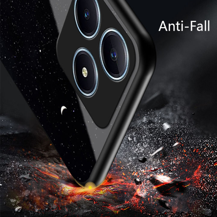 Biruiqu%20For%20Realme%20C63%20Shockproof%20Starry%20Colorful%20Tempered%20Glass%20Back%20Soft%20Silicone%20Edge%20Case%20Cover%20-%20Image%204