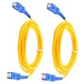 4 Pcs Simplex Single Mode SC to SC Male Fiber Optic Patch Yellow 2M.