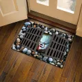 2024 Haunted House Decoration Floor Mat Halloween Manhole Cover Clown Entrance Door Mat Entrance Entrance Floor Mat Thickened Carpet. 