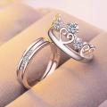Love Promise Free Size Couple Rings For Men & Women Valentines Gift item.