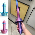 3D Gravity Telescopic Spiral Telescopic Knife Toy Samurai Telescopic Samurai Blade Rotating Trend Toy. 
