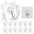 12PCS Transparent Wall Hooks Hanger. 
