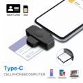 USB C Smart Card Reader Sim Cloner Type C Adapter For Bank Card IC/ID SD Card Reader Support for Windows Mac/Android OS Bank.