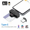 USB C Smart Card Reader Sim Cloner Type C Adapter For Bank Card IC/ID SD Card Reader Support for Windows Mac/Android OS Bank. 