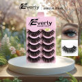 Everly Beauties 5pair High Quality G800 Series Fake Mink Eyelash Set. 