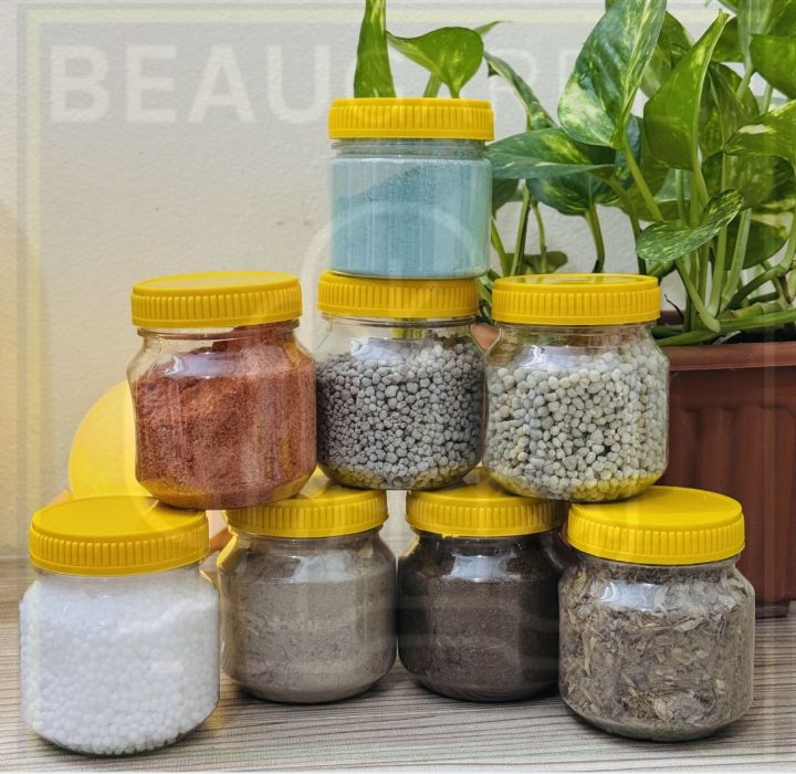 Fertilizer Combo Package. 8 ( Eight) Essential Fertilizer For Home Garden. Fresh and Premium caped jar.