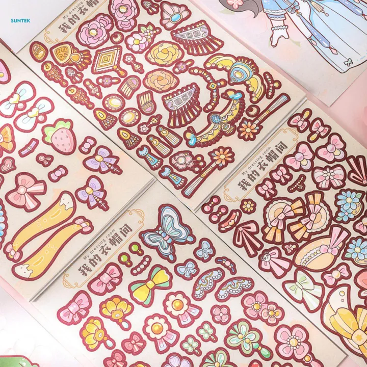 Princess%20Change%20Costume%20Stickers%20Sticker%20Activity%20Book%20Learning%20Toy,%20Colorful%20Princess%20Sticker%20Book%20for%20Age%203+%20Girls%20Party%20Favors%20-%20Image%203
