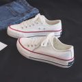 2023 spring new women's shoes vulcanized low-top platform canvas shoes ins versatile tide increase small whiteboard shoes wholesale. 