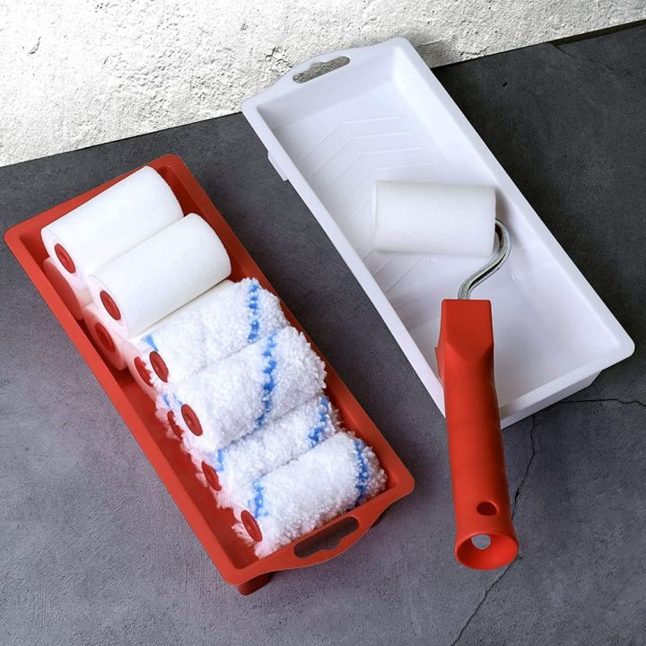 16Pcs%202%20Inch%20Small%20Paint%20Roller%20with%202%20Paint%20Trays,%20Roller%20Brush%20-%20Image%202