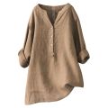 Women Long Sleeved Oversize Blouse Vintage Loose Bulses. 