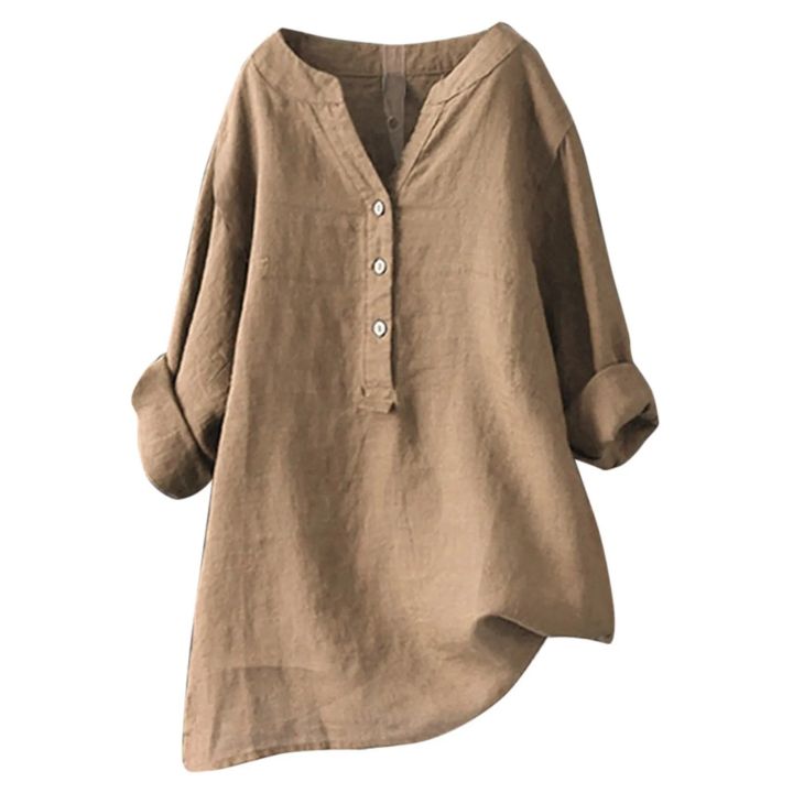 Women%20Long%20Sleeved%20Oversize%20Blouse%20Vintage%20Loose%20Bulses%20-%20Image%203