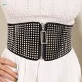 Women Wide Stretchy Belts Corset Belt Front Zipper Belts Wide Waist Belt Waistband for Dresses Coats. 