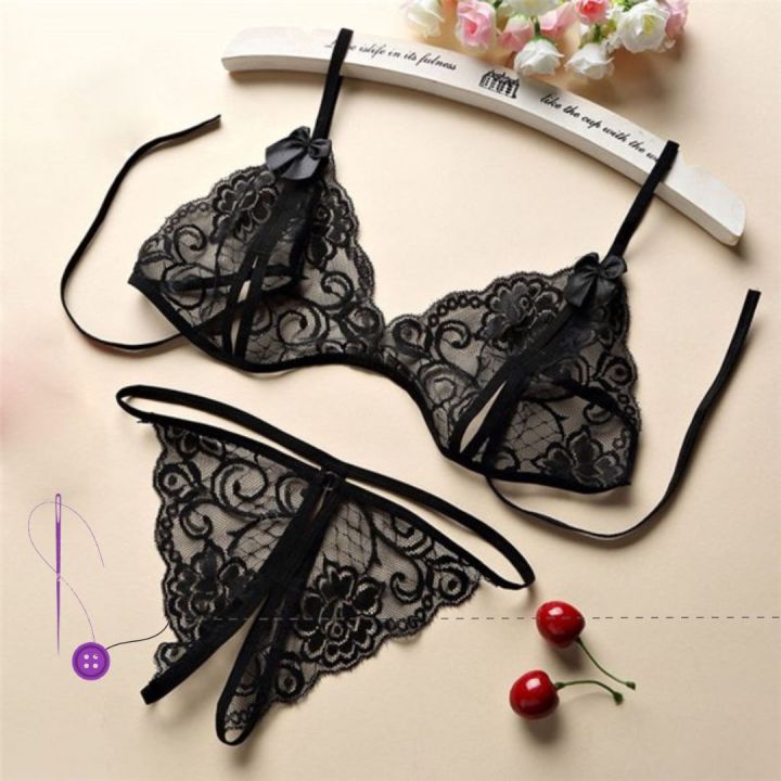 Trendy & Sexy Lingerie Lace Exotic Adjustable Bikini Suit From Sewing Trendz / Stylish Attractive Fashionable Costumes Adjustable Bra For Women Ladies & Girls With Premium Packaging (Free Size)