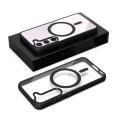 For Samsung Galaxy S23 Mobile Cover MagSafe Compatible Shockproof Transparent Slim Fit Wireless Charging supported Frosted Border Phone Back Case Mobile Cover.