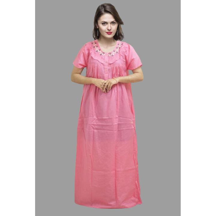 Pure Cotton Star Embroidrary Maxi for Women